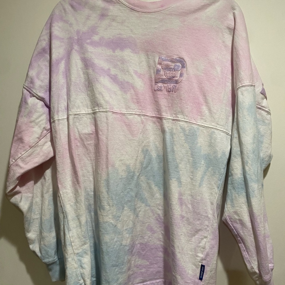 Disney Pastel Tie-Dye Women's Jersey Top - Picture 2 of 4